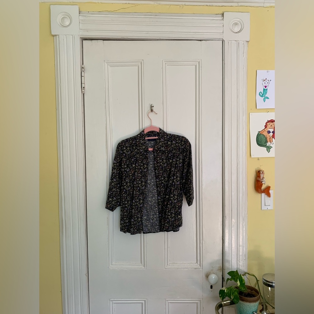 vintage floral button down blouse